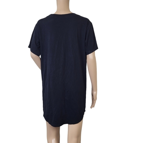 Forever 21 Keyhole Neck Shift Dress Women's Plus Black Short Sleeve - Picture 2 of 3